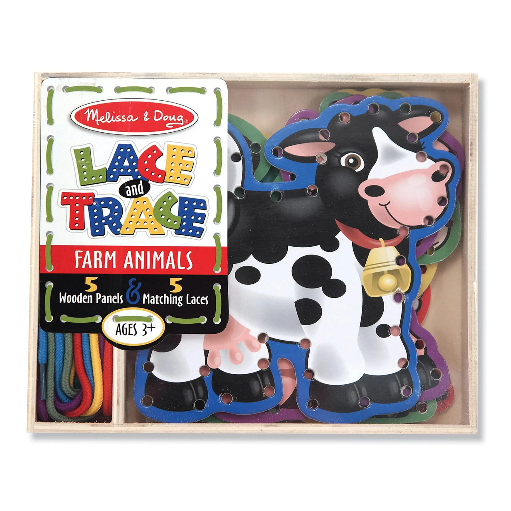 Melissa &amp; Doug Lace &amp; Trace X 2 Farm Animals &amp; Dress Up Bear NIP ,  NEW!