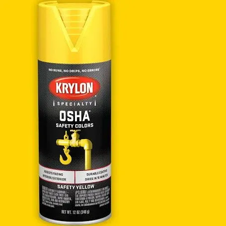 12 oz Krylon K01813777 OSHA Safety Yellow APWA Color Standard Spray Paint