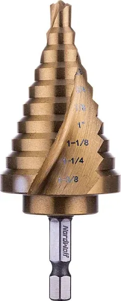 NordWolf HSS Titanium SAE Step Drill Bit