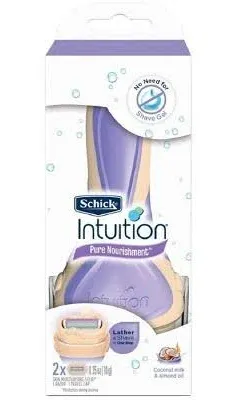 Schick Intuition Pure Nourishment Razor Refills with Coconut Milk Almond Oil