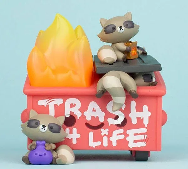 Dumpster Fire Trash Panda Vinyl Figure