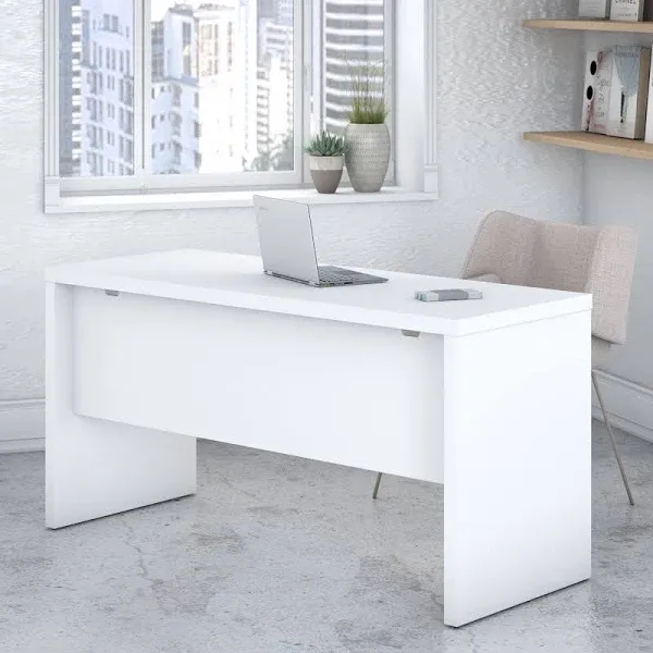 Bush Furniture Computer Desk 30&#034;Hx60&#034;Wx23.5<wbr/>4&#034;D Rectangular Solidwood Modern Gray