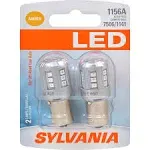 Sylvania Premium LED Light 1156 Amber Orange Two Bulbs DRL Daytime Running Lamp