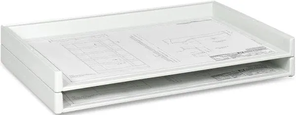 Safco Heavy-Duty Plastic Stacking Trays