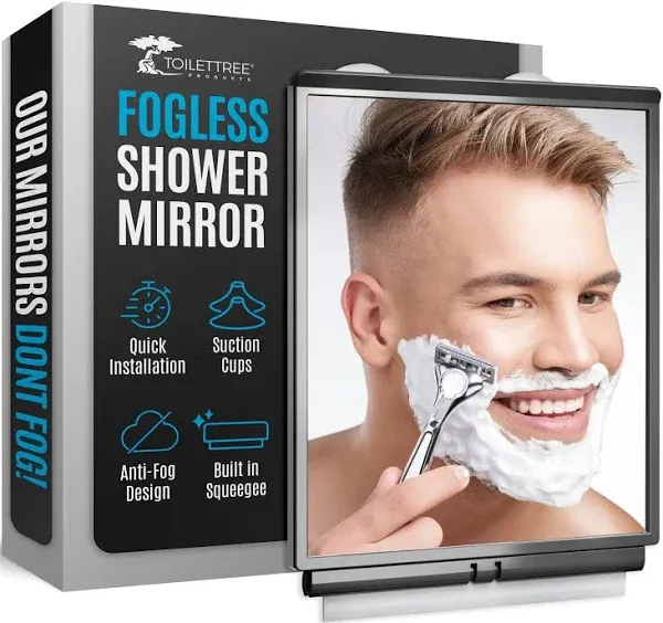  Fogless Shower Bathroom Mirror with Squeegee and Travel Bag 