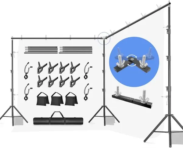 LS Limo Studio Limos LimoStudio Super Heavy Duty 20 x 10 ft Double Crossbar Backdrop