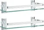 Aijaly 2 Pack Bathroom Glass Shelf