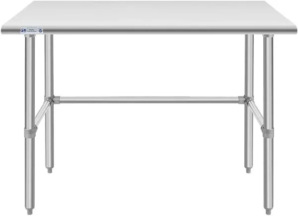 HALLY Stainless Steel Table 24x48 In NSF Commercial Heavy Duty Work Table