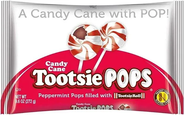 Peppermint Candy Cane Tootsie Pops (Pack of 3)