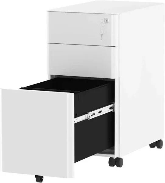 YITAHOME 3-Drawer Slim File Cabinet with Lock