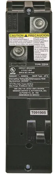 Siemens QS2125 Circuit Breaker