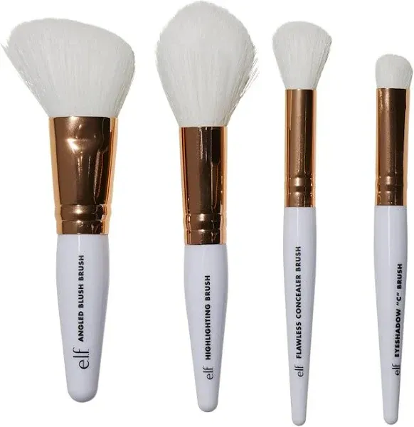 E.l.f. 4 Piece Travel Makeup Brush Kit Set # 84110 