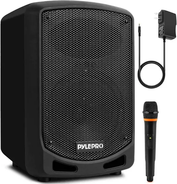 Pyle Bluetooth Karaoke PA Speaker Portable Sound System Wireless Mic PSBT65A