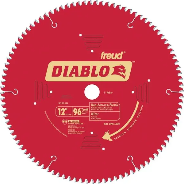 Diablo Steel Demon Nonferrous Metal-Cutting Circular Saw Blade, 12in. x 96