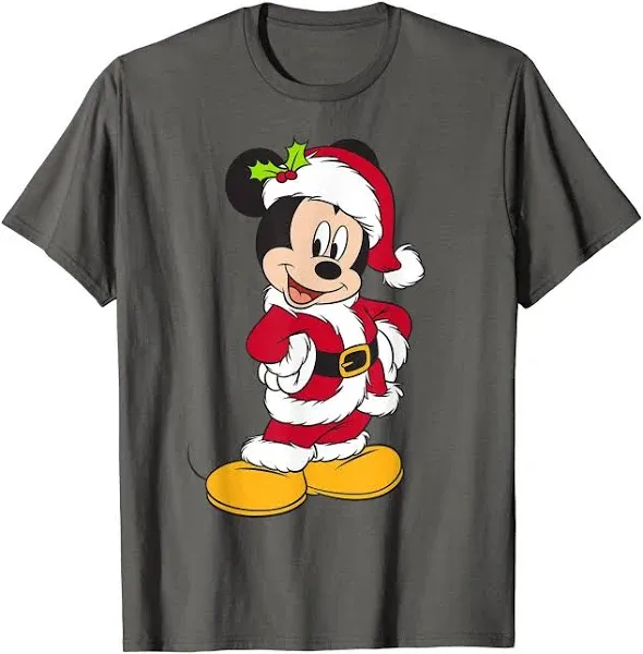 Disney Men's Mickey Mouse Santa T-Shirt