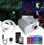 Led Twinkle Fiber Optic Lights Star Ceiling Kit Headliner 10W RGBW RF Remote 200