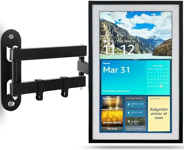 Mount for Echo Show 15 | Adjustable Wall Mounting Bracket for Amazon Echo Show 15, Swivel and Tilt, Easy Installation | Black