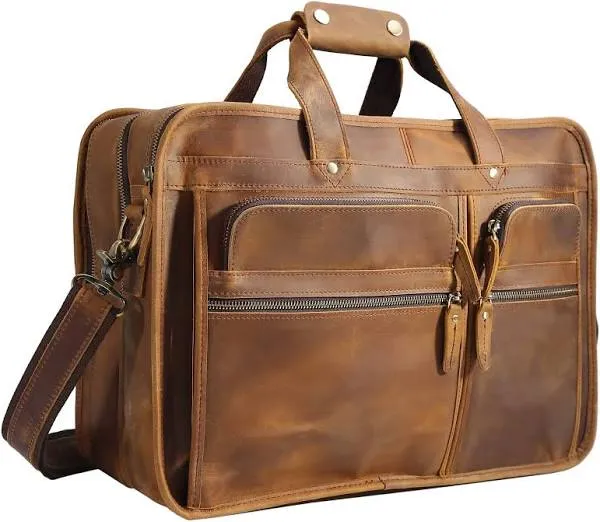 Polare 17'' Full Grain Leather Briefcase