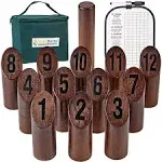 SpexDarxs Numbered Block Tossing Game, Wooden Throwing Game Set with Scoreboard & Carrying Bag, Outdoor Backyard Lawn Game for Kids and Adults