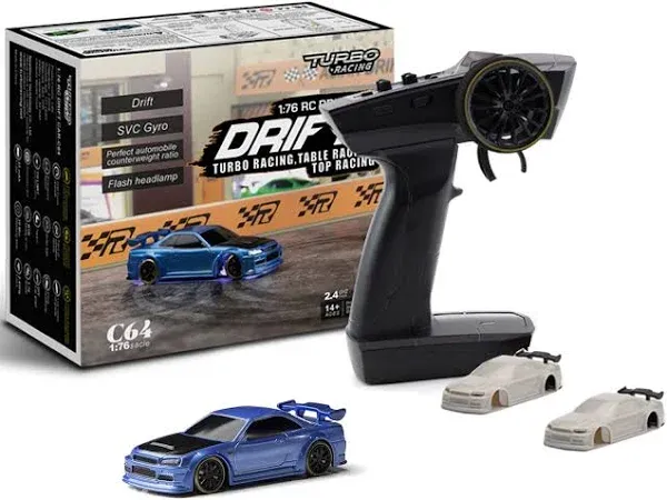 Turbo Racing 1:76 Scale Drift RC Car with Gyro Mini Full Proportional