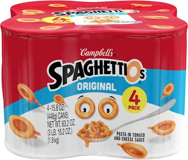 SpaghettiOs Original Canned Pasta, 15.8 oz Can (Pack of 4)