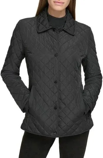 Calvin Klein Quilted Water Resistant Short Jacket, Black, Small, NWT