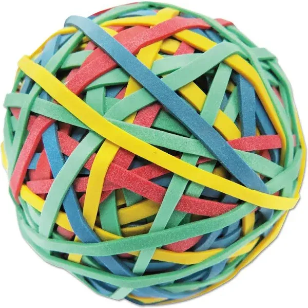 Rubber Band Ball, 3' Diameter, Size 32, Assorted Colors, 260/pack