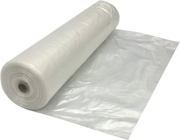 8'4"" x 200' Clear Husky 1.5-Mil Low Density Plastic Sheeting