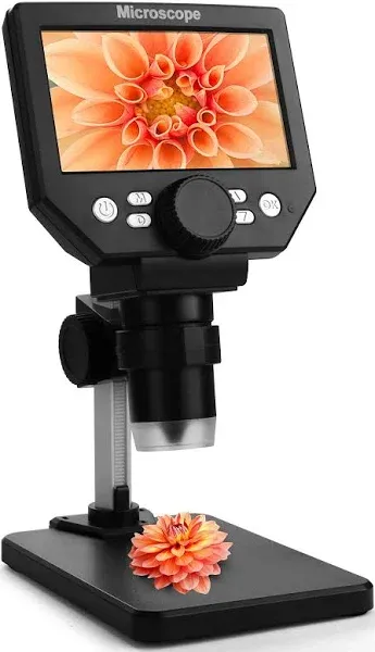 LCD Digital USB Microscope, 4.3 Inch Screen 1000X Magnification Electronic Handh