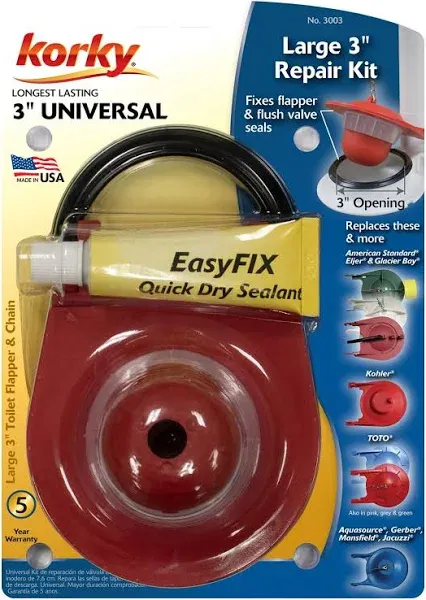 Korky 3003BP 3" EasyFix Flush Valve Repair Kit