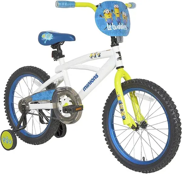 Dynacraft Kids' 18" Minions Bike with Adjustable Training Wheels