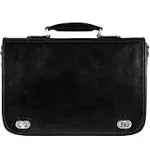 Leather Briefcase Laptop Bag - Illusions