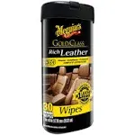 Meguiars G10900 Gold Class Leather Cleaner & Conditioner Wipes, 25-Ct.