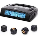 Tymate RV Tire Pressure Monitoring System - M7-3 TPMS Tire Pressure Monitor System with Solar Charger, RV TPMS with 4 Sensors & 5 Alarm Modes, LCD