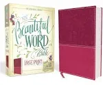 NIV, Beautiful Word Bible, Large Print, Imitation Leather, Pink: 500 Full-Color Illustrated Verses [Book]