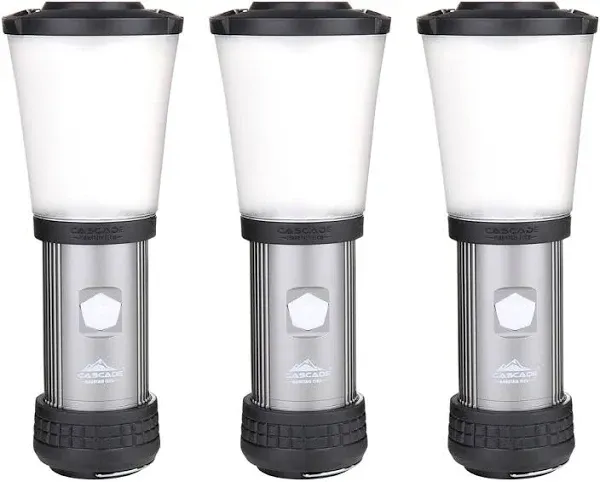 Cascade Mountain Tech 500-Lumen IPX4 LED Flashlight Lantern - 3 Pack