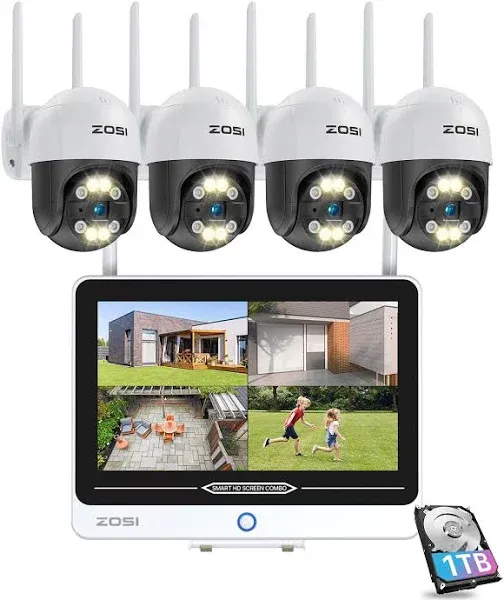 ZOSI 2K 8CH Wireless Outdoor Security Camera System