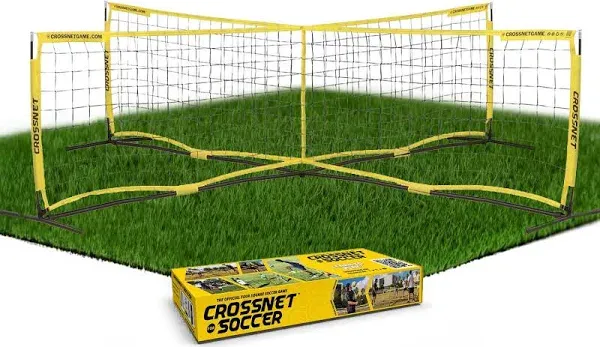 Crossnet Four Square Soccer Game - Outdoor Sport Games for Adults and Family