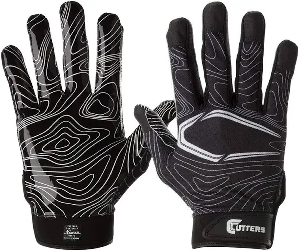 Cutters All Around Performer Football Gloves Youth L/XL Super Sticky Grip NEW