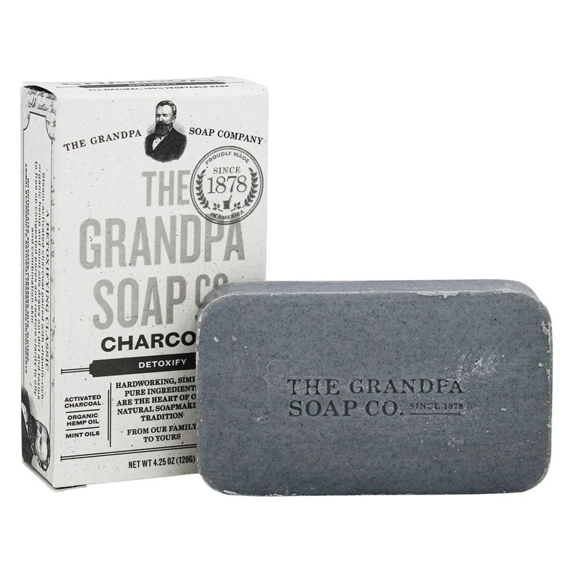 Grandpas Soap Bar Charcoal, 4.25 oz