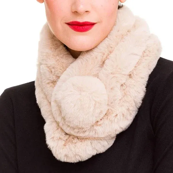 MELIFLUOS Women's Fur Collar Scarf