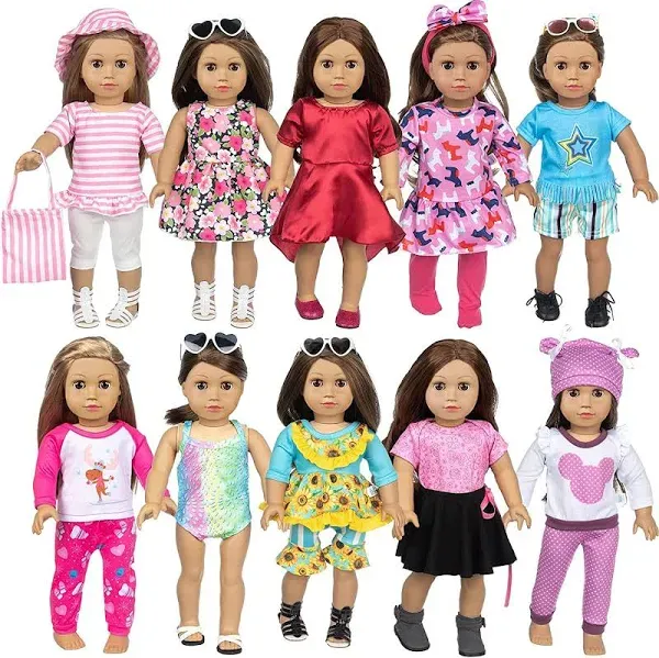 23 Pcs 18 Inch Girl Doll and Accessories for 18 Inch Doll Dress with Our Generat