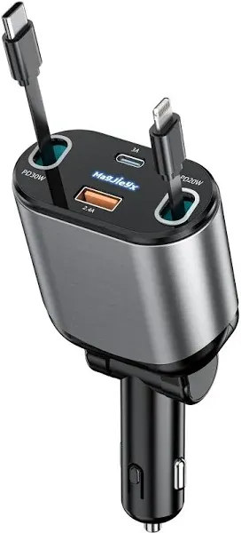 MAGJIEYX 4 in 1 Retractable Car Charger