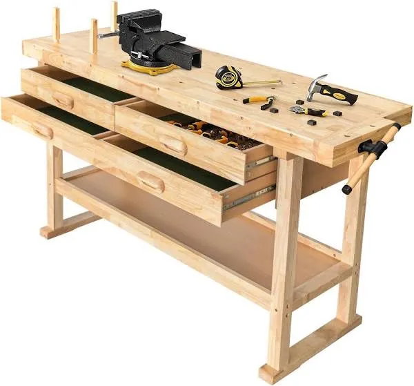 Olympia Tools 60-Inch Wooden Workbench