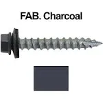 Fabral #14 1-1/2 in. External Hex Steel Screw in Charcoal Gray (250-Piece per Bag) 6739178851