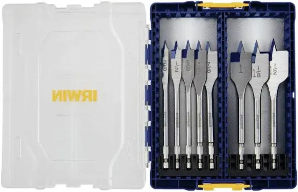 IRWIN 8-Piece x 6-in Woodboring Spade Drill Bit Set (IWAX128PC)