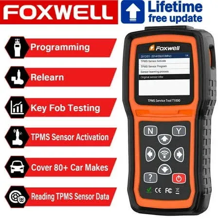 FOXWELL T1000 TPMS Programmer Tires Sensors Activate Programming Tool