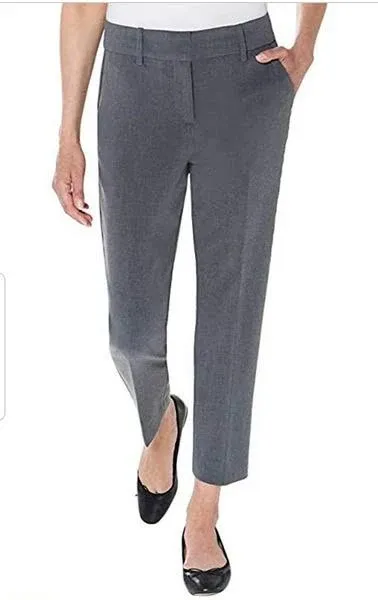 Kirkland Signature Women&#039;s Slim Cropped Dress Pant Trouser(gray,2<wbr/>0)NWT