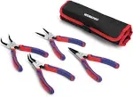 WorkPro 4-Piece Snap Ring Pliers Set - Heavy Duty 7-Inch Internal/External Circl