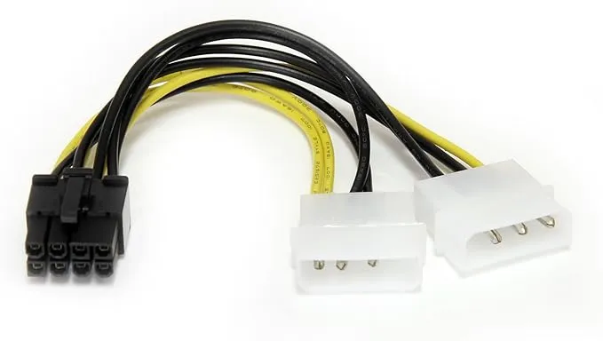 StarTech.com 6in LP4 to 8 Pin PCI Express Video Card Power Cable Adapter LP4PCIEX8ADP